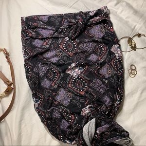 Tilly’s Double Slit Maxi Skirt with Front Tie